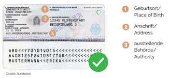 TF Bank Aufenthaltstitel Rückseite