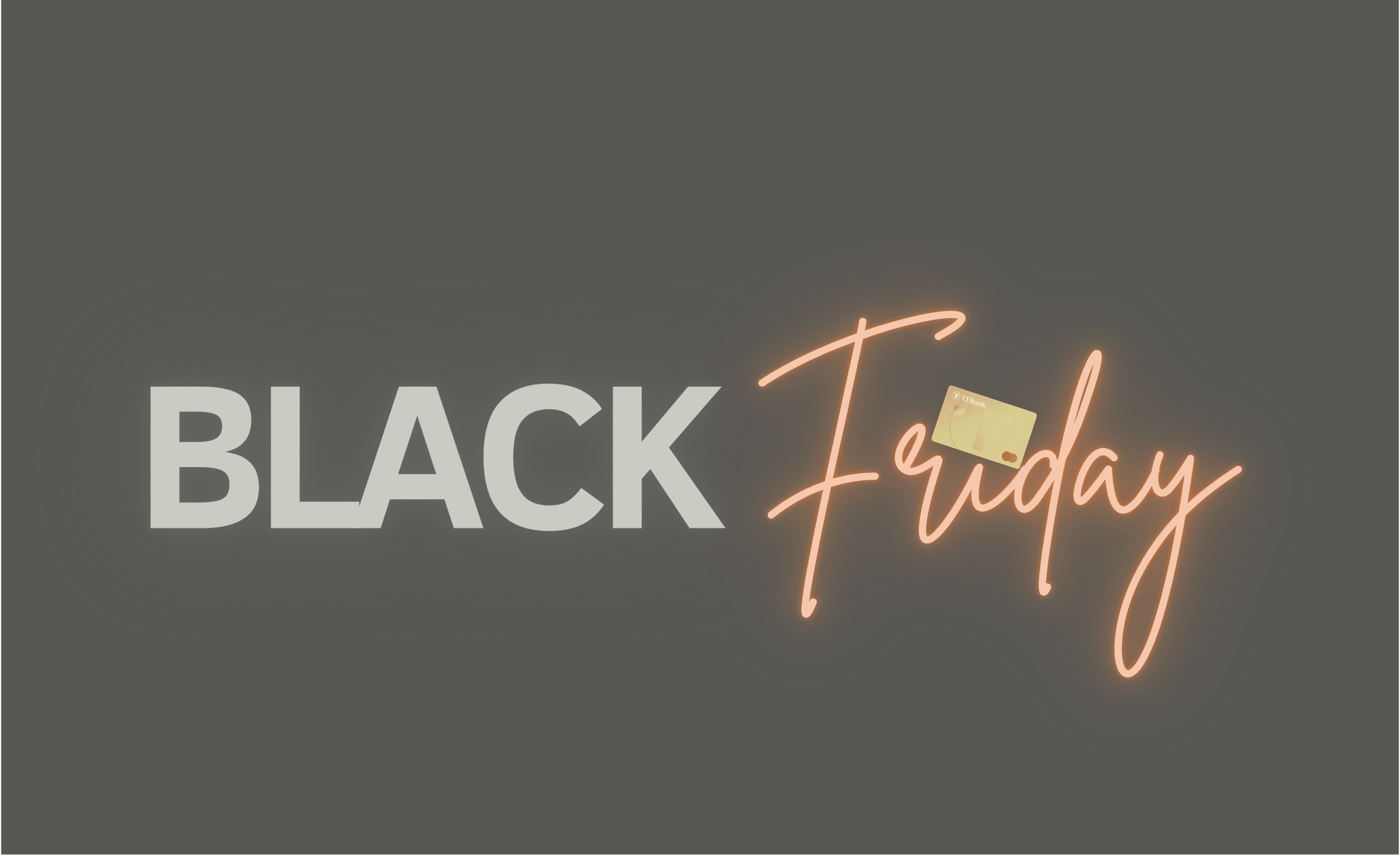 Grauer Hintergrund mit Schriftzug "Black Friday".