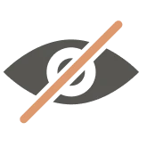 Icon durchgestrichenes Auge als Zeichen üner sensible Daten in Bezug auf Phishing