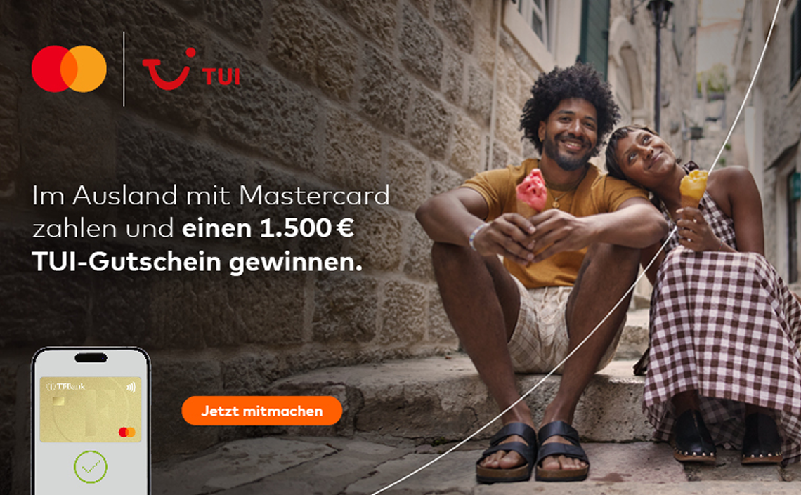 Im Ausland mit Mastercard zahlen und Chance auf Reisegutschein sichern