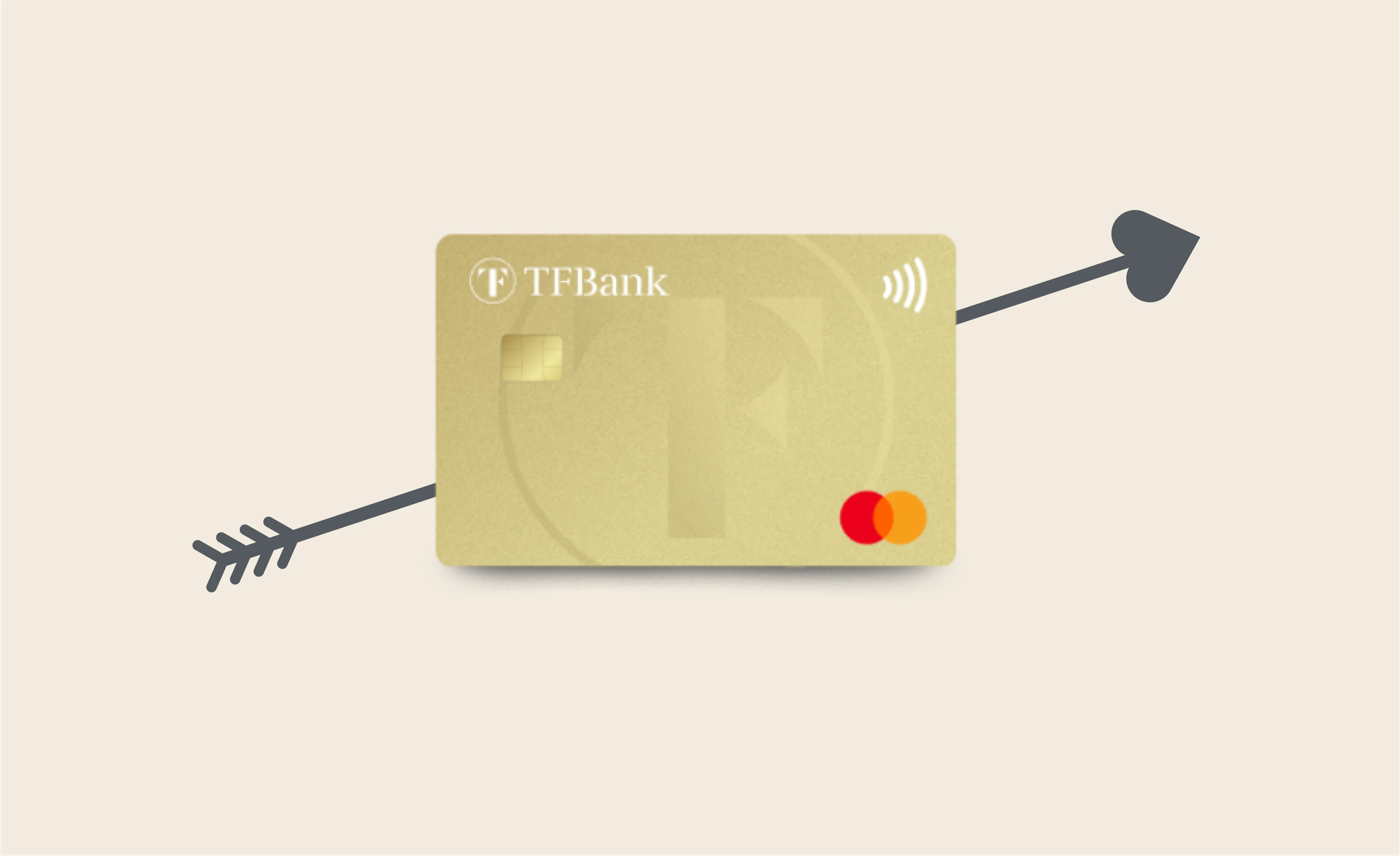 TF Mastercard Gold mit Armor Pfeil.